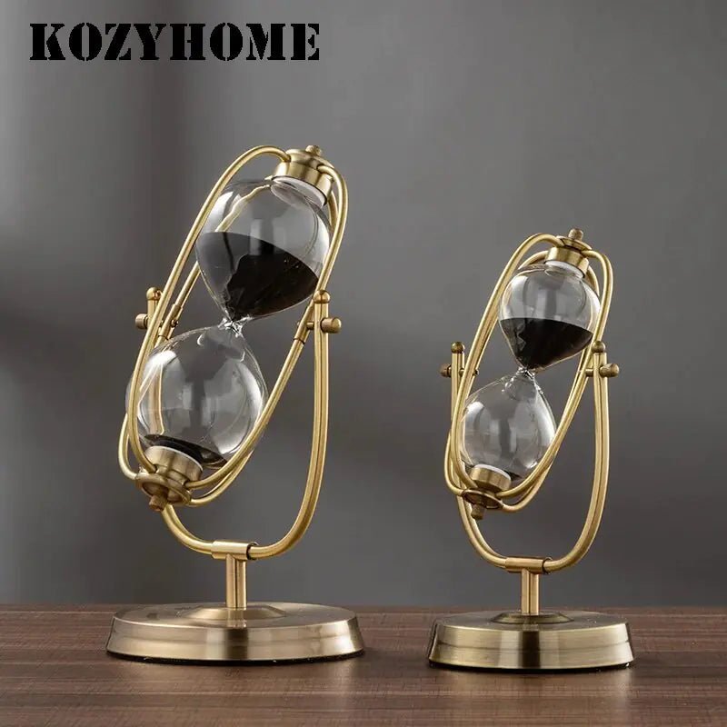 360° Rotating Metal Sand Hourglass - Lirana Decor