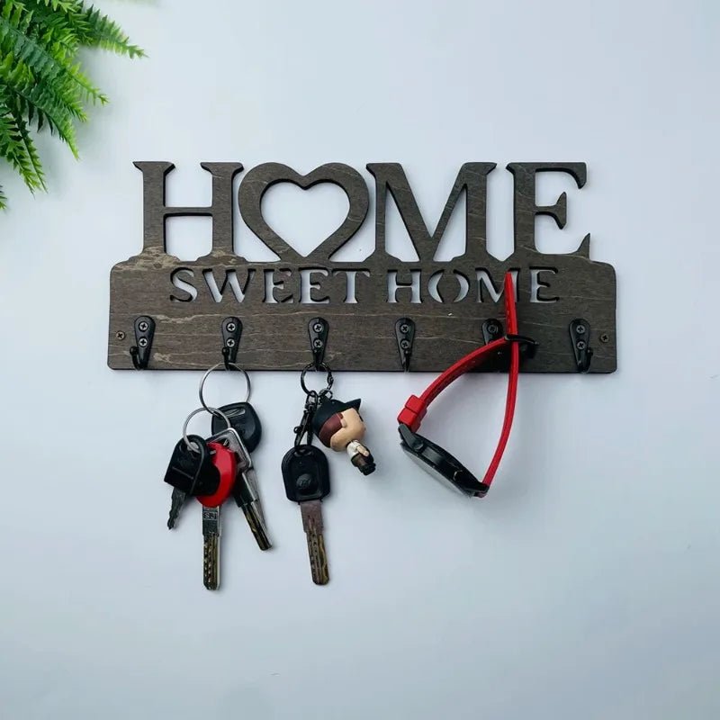Black Metal Key Hanger - Lirana Decor