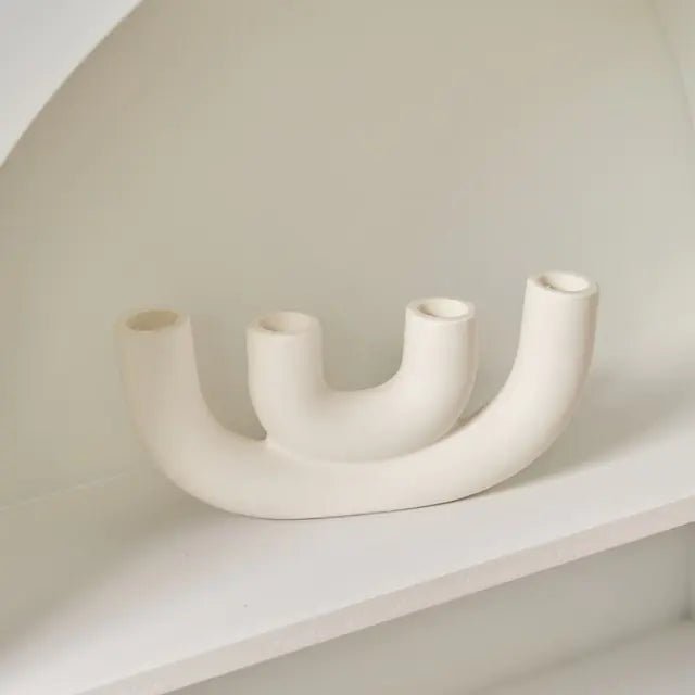 Ceramic Candlestick Holder - Lirana Decor