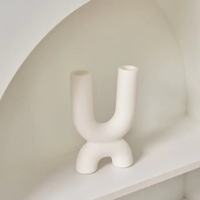 Ceramic Candlestick Holder - Lirana Decor