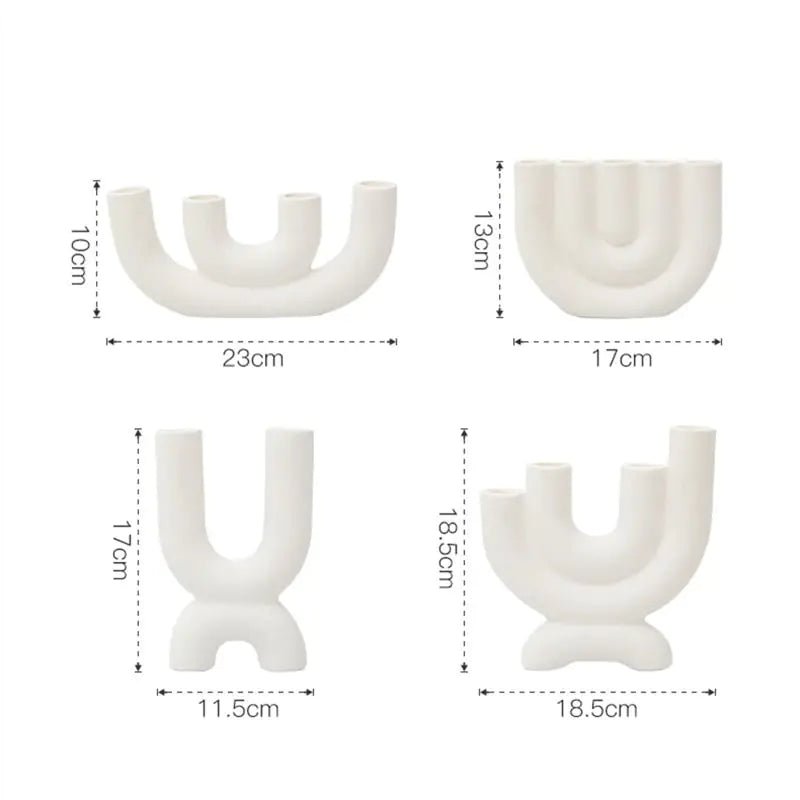 Ceramic Candlestick Holder - Lirana Decor