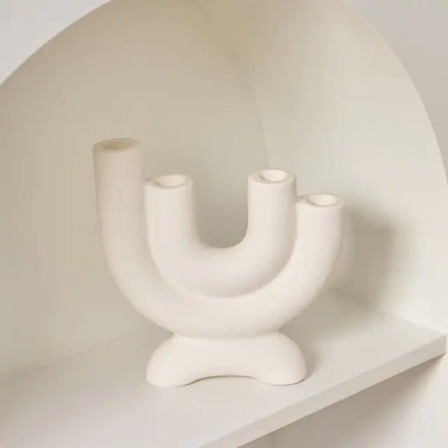 Ceramic Candlestick Holder - Lirana Decor