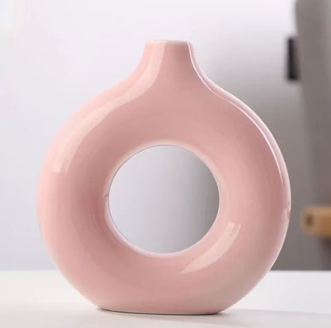 Ceramic Donut Vase - Lirana Decor