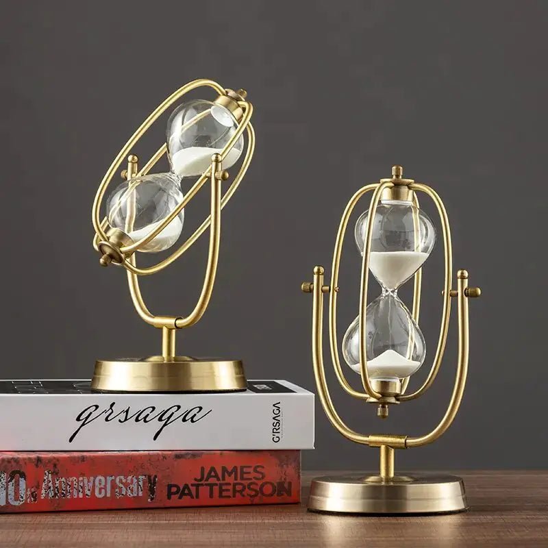 360° Rotating Metal Sand Hourglass - Lirana Decor