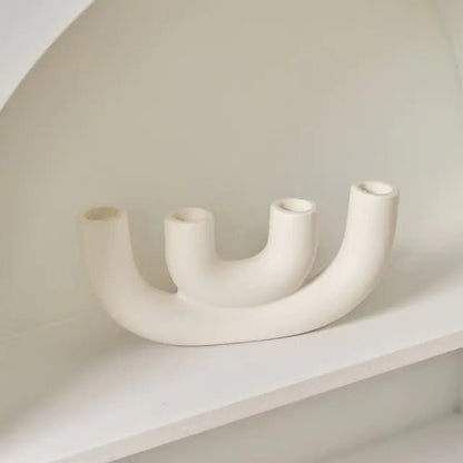 Ceramic Candlestick Holder - Lirana Decor