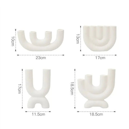Ceramic Candlestick Holder - Lirana Decor