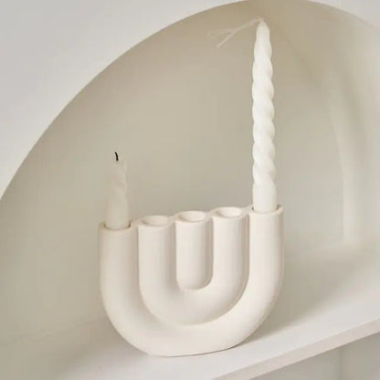 Ceramic Candlestick Holder - Lirana Decor