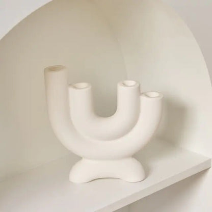 Ceramic Candlestick Holder - Lirana Decor