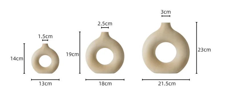 Ceramic Donut Vase - Lirana Decor