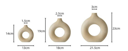 Ceramic Donut Vase - Lirana Decor