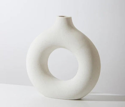 Ceramic Donut Vase - Lirana Decor