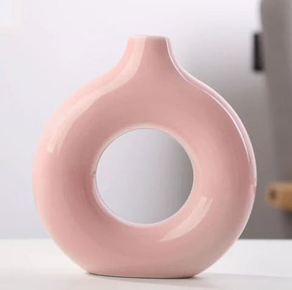 Ceramic Donut Vase - Lirana Decor