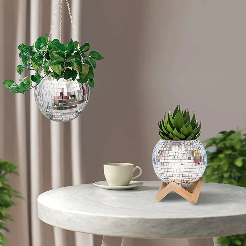 Disco Ball Flower Hanging Vase - Lirana Decor